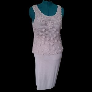 Beautiful Vintage Top, Skirt, Sweater..Terri Jon Size L